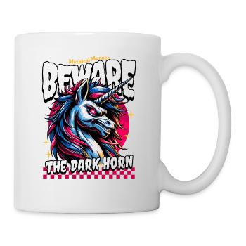 ATTENTION À LA LICORNE NOIRE Menace mythique - Mug blanc - blanc - Droite