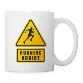 Süchtig laufen - Tasse - Weiß - Rechts