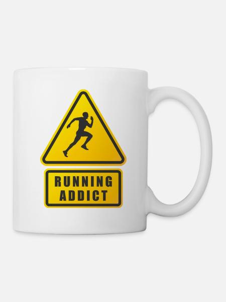 Accro de la course à pied - Mug blanc - blanc