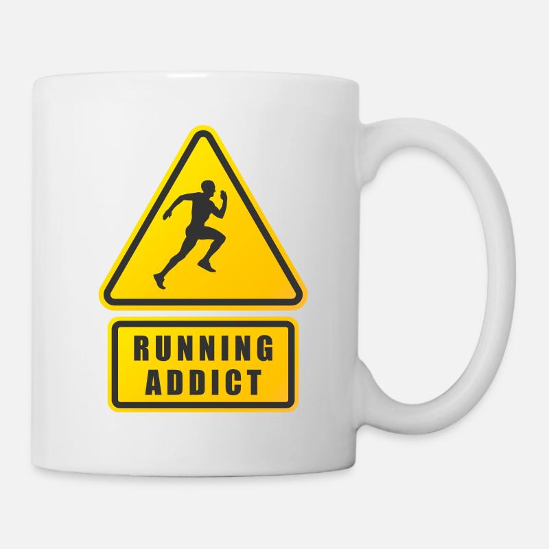Accro de la course à pied - Mug blanc - blanc