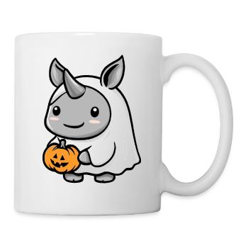 Rhino Halloween Comic Ghost - Mug - white - Right
