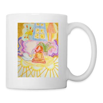 ©Mädchen mit Schwan - by Xenia Nitzberg - Tasse - Weiß - Rechts