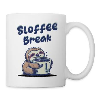 Coffee break sloth sloffee - Mug - white - Right