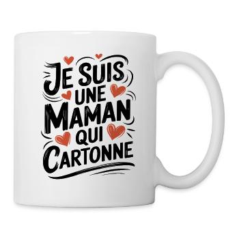 Je suis une Maman qui Cartonne - Mug blanc - blanc - Droite