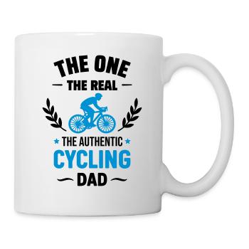 Authentic Cyclist Dad Father's Day - Mug - white - Right