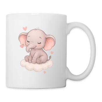 Cute baby elephant - Mug - white - Right
