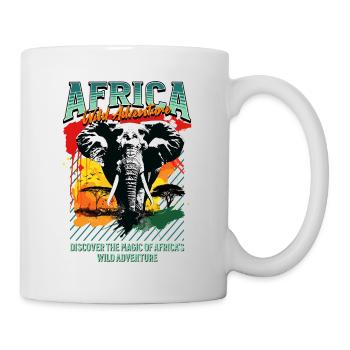 Afrique Éléphant Nature Aventure Safari en pleine nature - Mug blanc - blanc - Droite