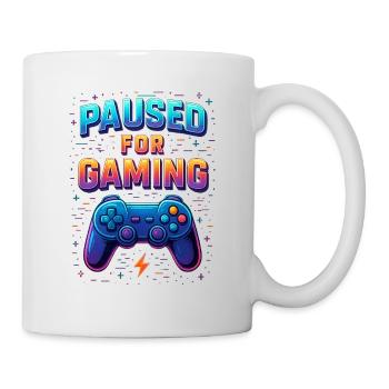 Gaming Vector Pixel Art – Paused for Gaming - Mug - white - Right
