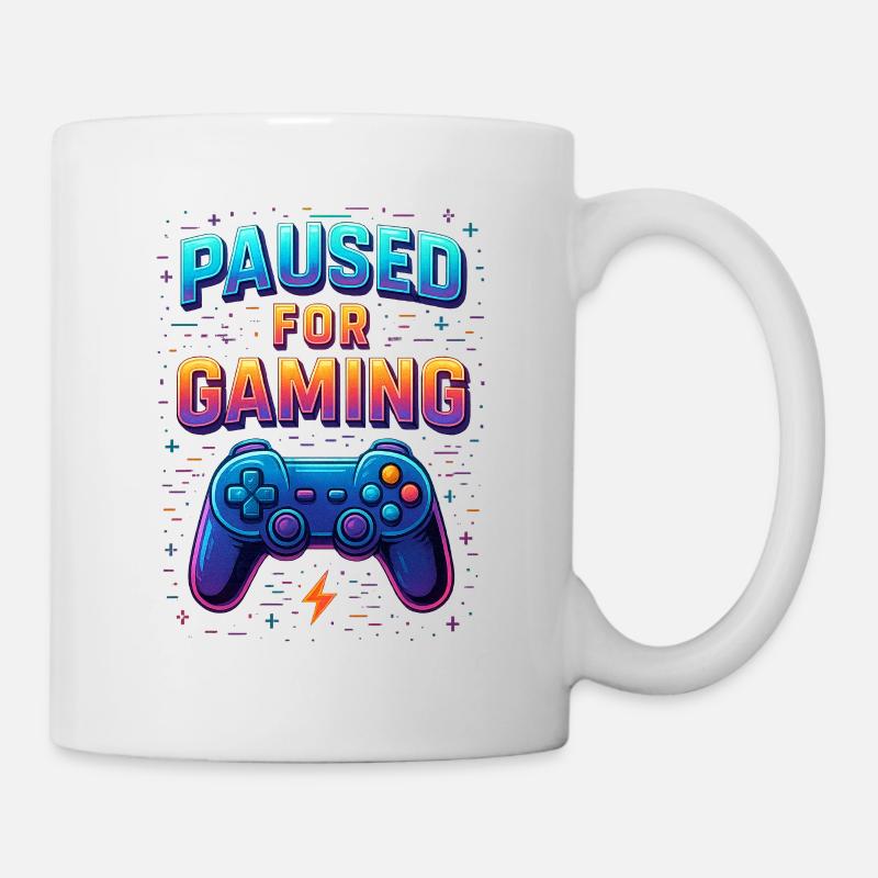 Gaming Vector Pixel Art – Paused for Gaming - Mug - white