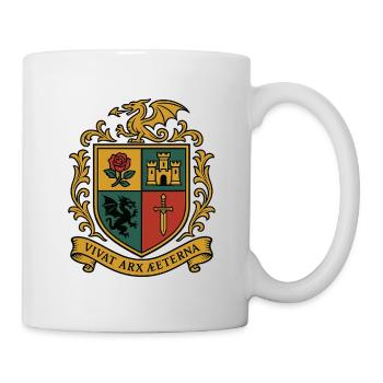 Burg Drachen Wappen Fantasy - Tasse - Weiß - Rechts