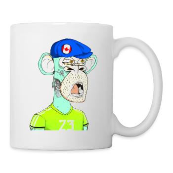 Style néon singe - Mug blanc - blanc - Droite