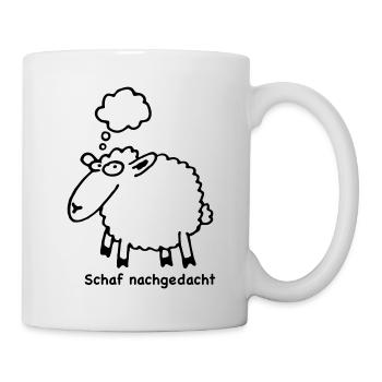 schaf_nachgedacht - Tasse - Weiß - Rechts