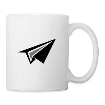Papierflieger Flugzeug - Tasse - Weiß - Rechts