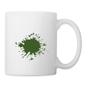 blob of paint splatter color gift green - Mug - white - Right