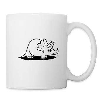 Dinosaurier - Tasse - Weiß - Rechts