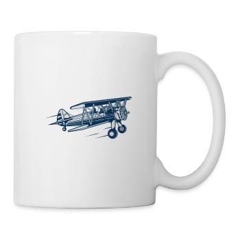 Flugzeug Airplane Segelflugzeug - Tasse - Weiß - Rechts
