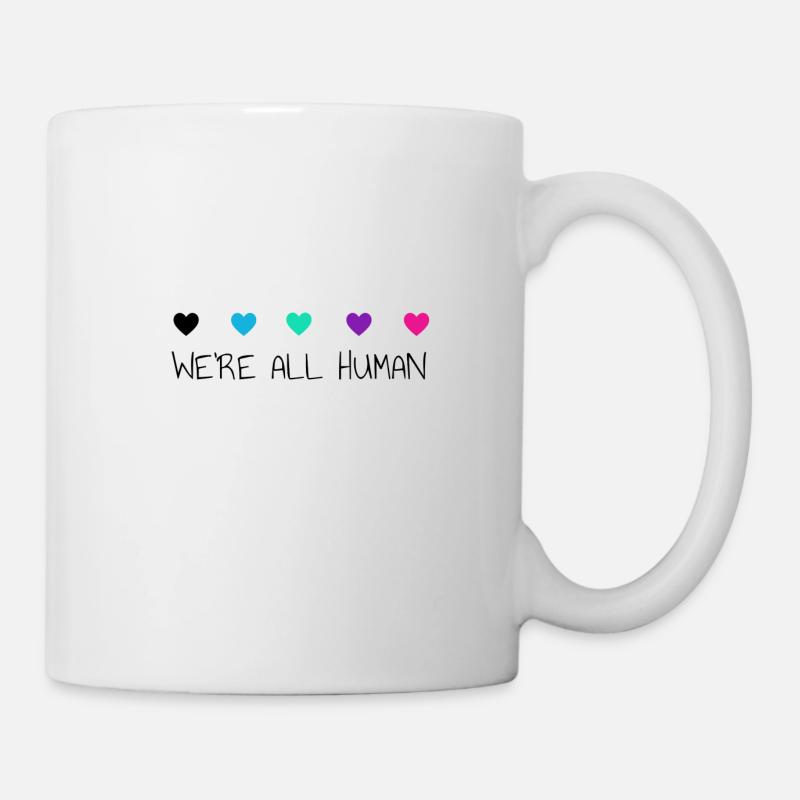 We are all human - Tasse - Weiß