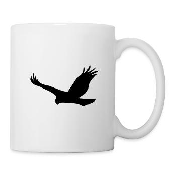 Vogel Adler Vögel Fliegen - Tasse - Weiß - Rechts