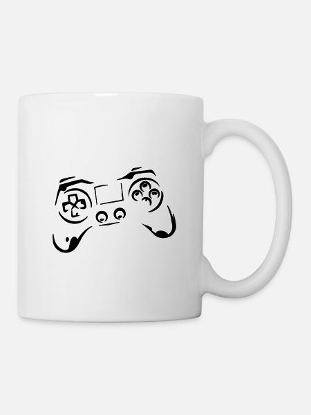 Game Over Zocker Shirt - Tasse - Weiß
