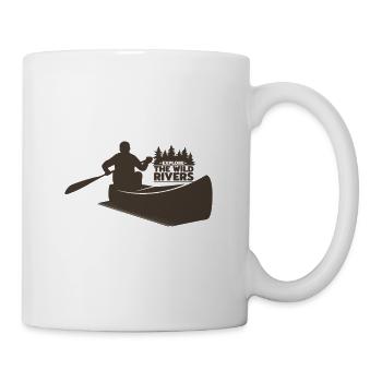 KAYAK PADDLE ROWING WATER CANOE RAFTING BOAT MOTIF - Mug - white - Right