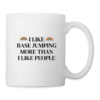 J’aime le base jump plus que les gens - Mug blanc - blanc - Droite