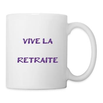 RETRAITE. RETRAITE. RETRAITEE. SENIOR. MAMIE. PAPY - Mug blanc - blanc - Droite