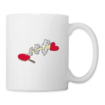 Table Tennis Table Tennis Racket Ping-Pong Love - Mug - white - Right