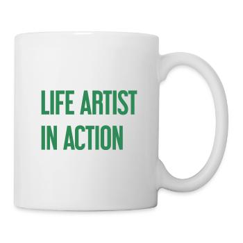 Artistes de la vie en action - Mug blanc - blanc - Droite