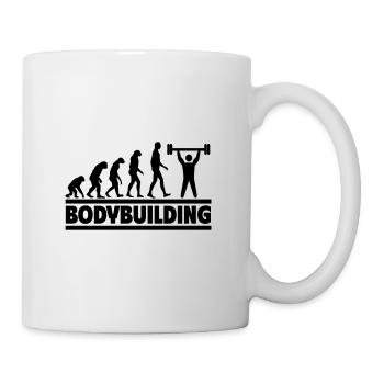 Évolution de la musculation - Mug blanc - blanc - Droite