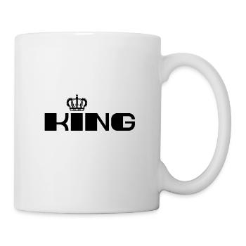 King Krone Partnerlook Male Mann - Tasse - Weiß - Rechts