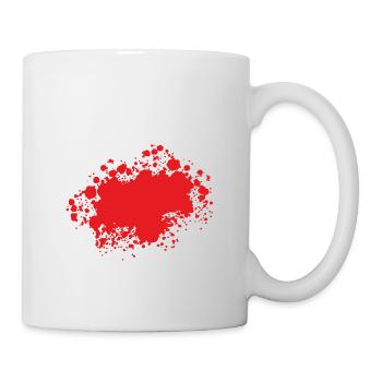 Blob of paint splatter painter gift red - Mug - white - Right