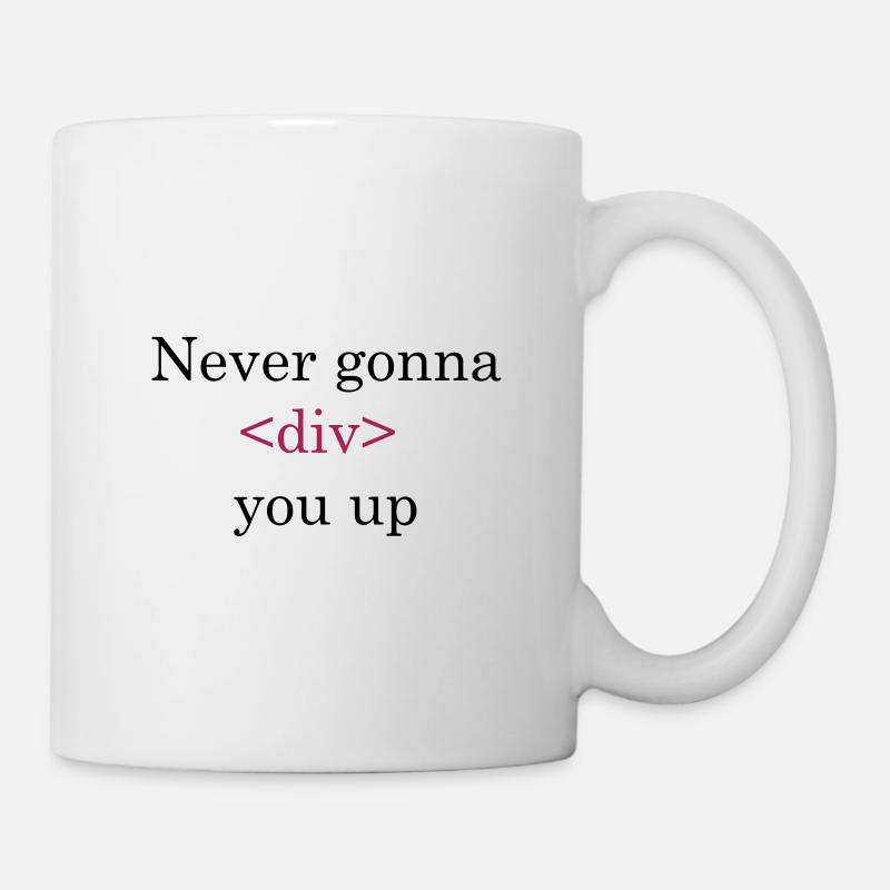 coder shirt never gonna - Mug - white