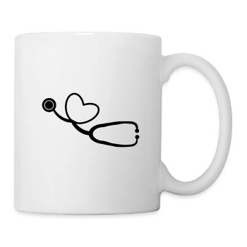 Docteur médecin médecin assistant médical infirmier coeur - Mug blanc - blanc - Droite