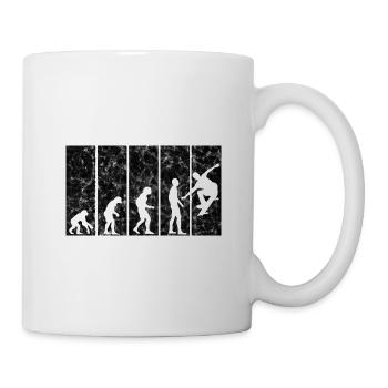 Skateboarder Skateboard Skater Skate Evolution - Tasse - Weiß - Rechts