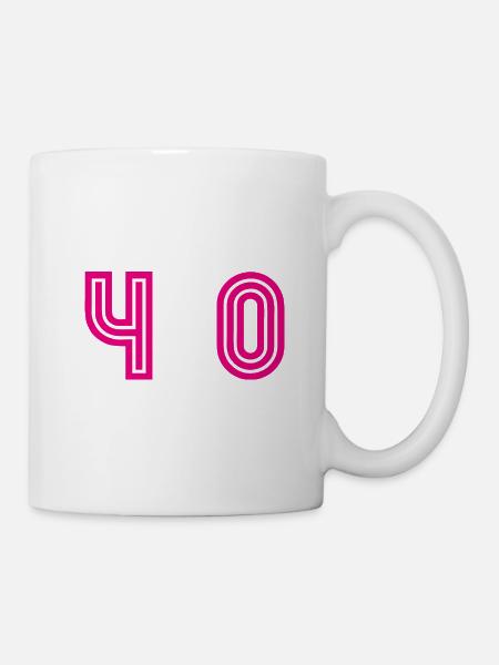 40. 40 ANS. 40e ANNIVERSAIRE. ANNIVERSAIRE 40 ANS. - Mug blanc - blanc