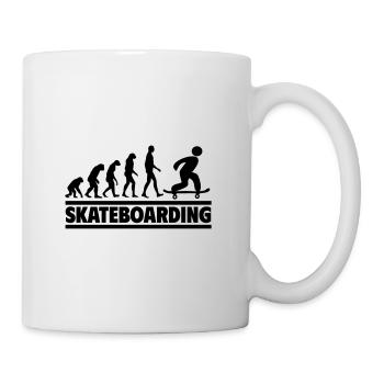 Skateboarding-Evolution: Vom Mensch zum Skater - Tasse - Weiß - Rechts