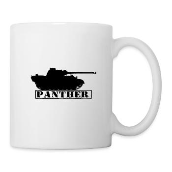 Panther german tank black silhouette - Mug - white - Right