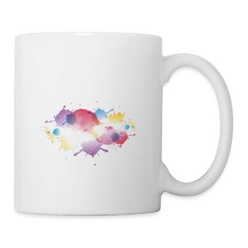 Goutte de dégradé de peinture cadeau d'art splash - Mug blanc - blanc - Droite