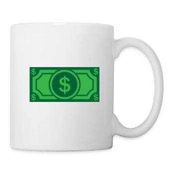 Argent, argent, facture, dollar - Mug blanc - blanc - Droite
