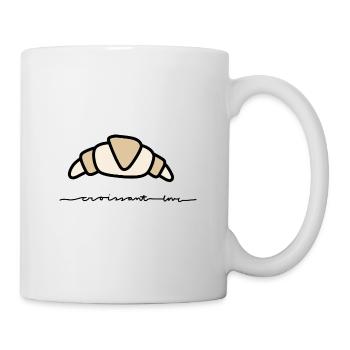 Croissant Bäcker lecker Frankreich Frühstück Liebe - Tasse - Weiß - Rechts