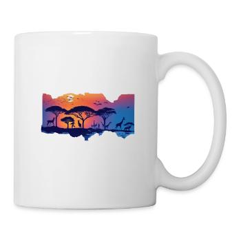 Afrika Steppe und Tiere - Tasse - Weiß - Rechts