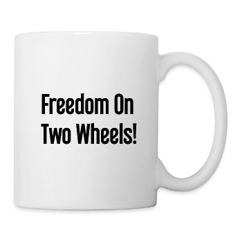 Freedom on Two Wheels - Cyclist Design - Mug - white - Right