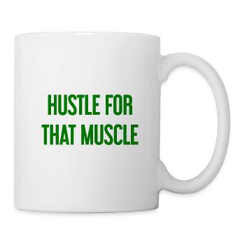 Se démener pour ce muscle - Mug blanc - blanc - Droite