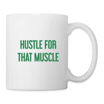 Se démener pour ce muscle - Mug blanc - blanc - Droite