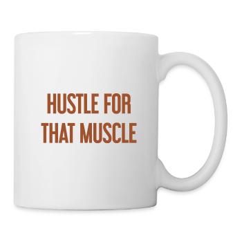 Se démener pour ce muscle - Mug blanc - blanc - Droite