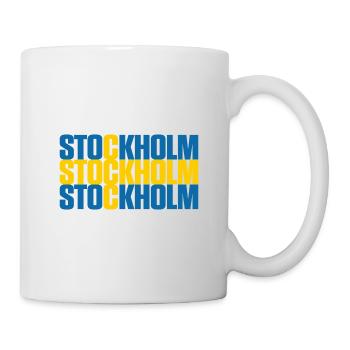Stockholm Schweden Fahne - Tasse - Weiß - Rechts