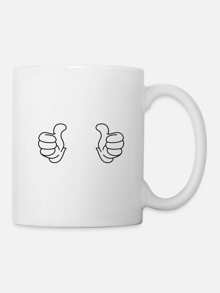 Pouces - Mug blanc - blanc