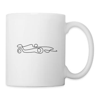 Voiture de course - Mug blanc - blanc - Droite