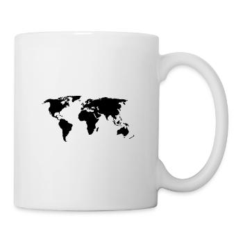 world map Weltkarte - Tasse - Weiß - Rechts
