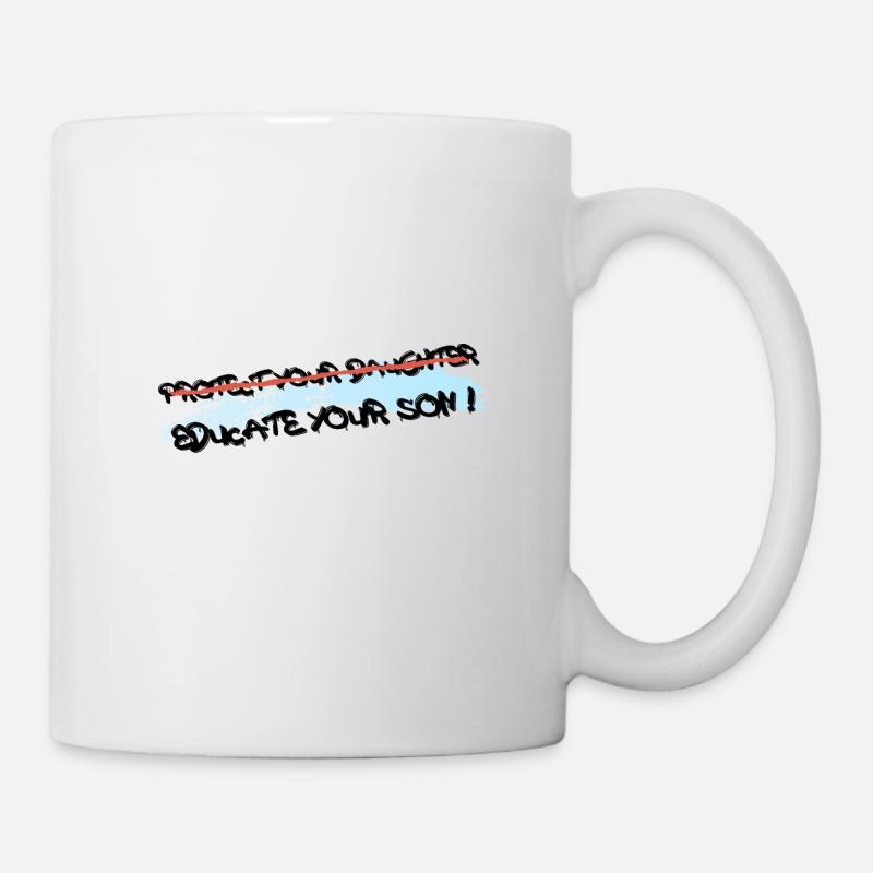 EDUCATE YOUR SON (Graffiti Style) - Mug blanc - blanc